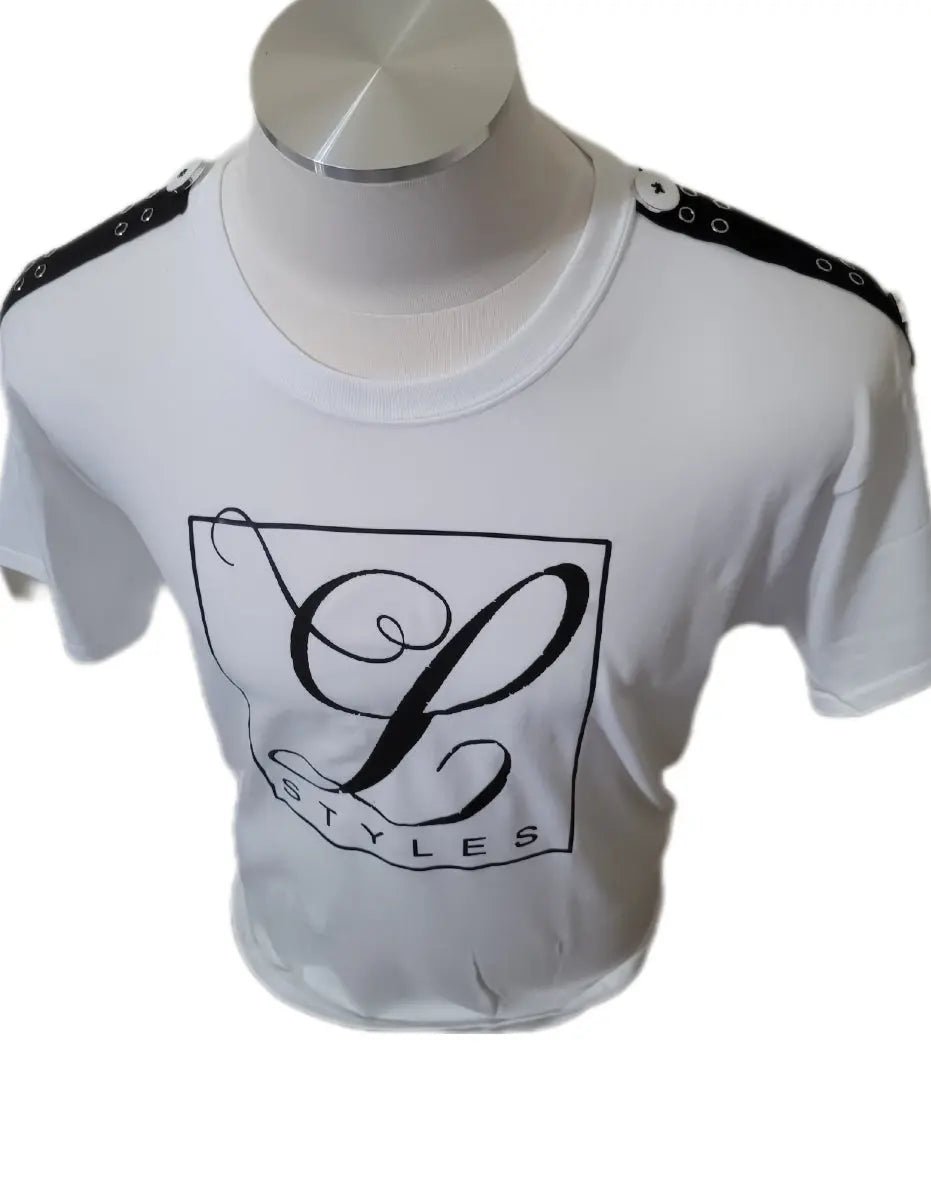 L.Styles' Wear Men's| O-Neck T-Shirt with Button Shoulders L.Signature Collection by L.Styles