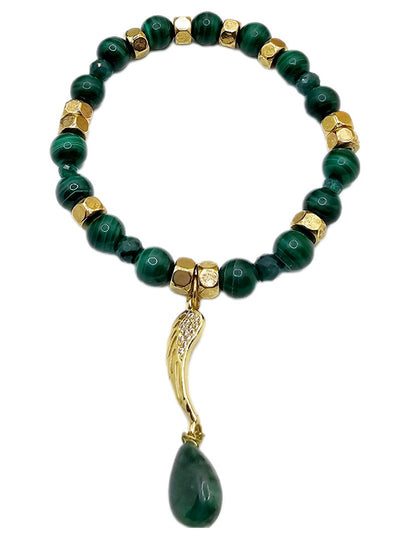 Malachite and Emerald Bracelet L.Signature Collection by L.Styles