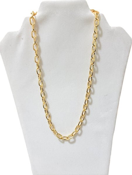 Medium size Gold Chain link Necklace L.Signature Collection by L.Styles