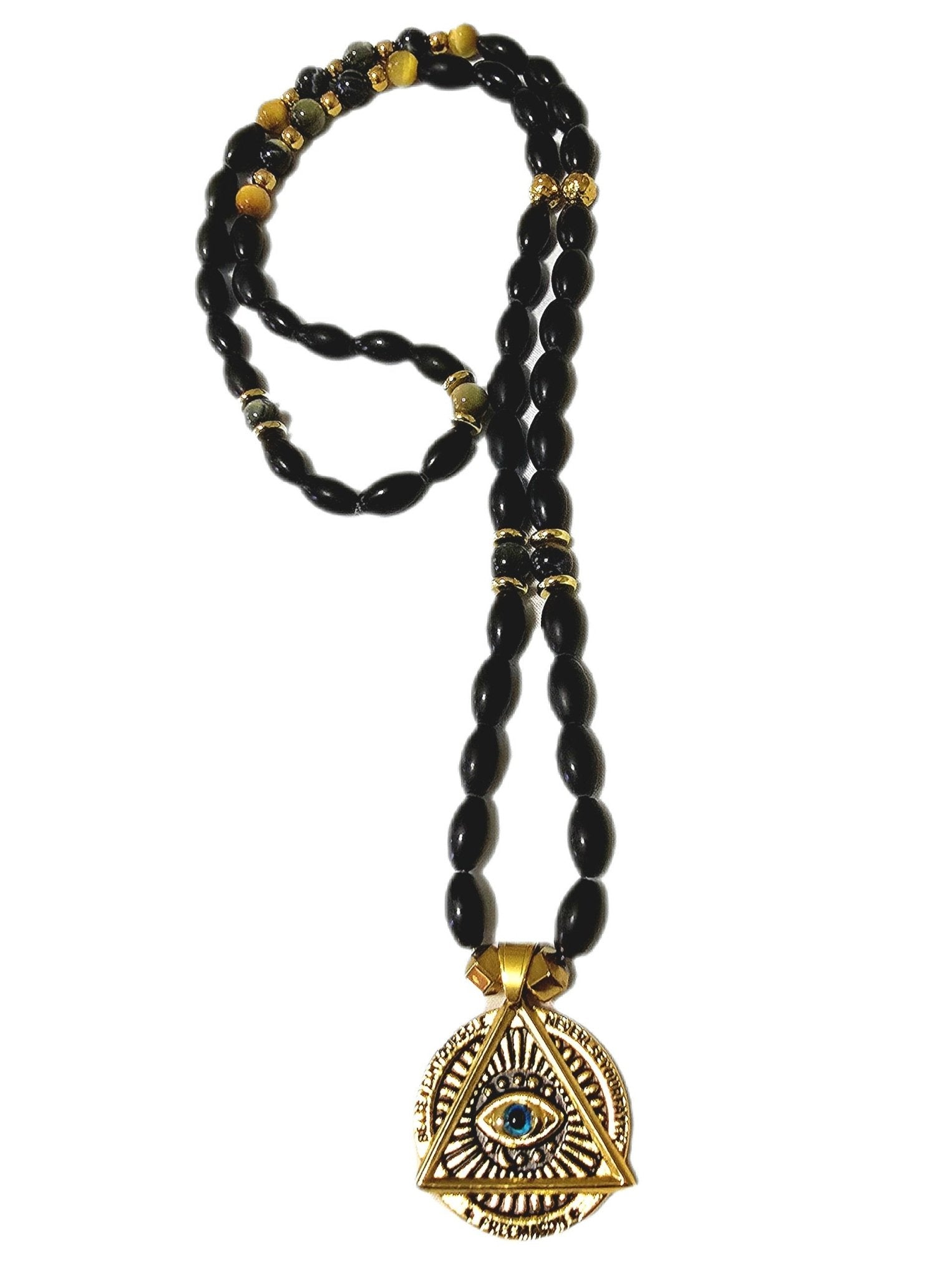 Men's Beaded Freemason Necklace - L.Signature Collection by L.Styles
