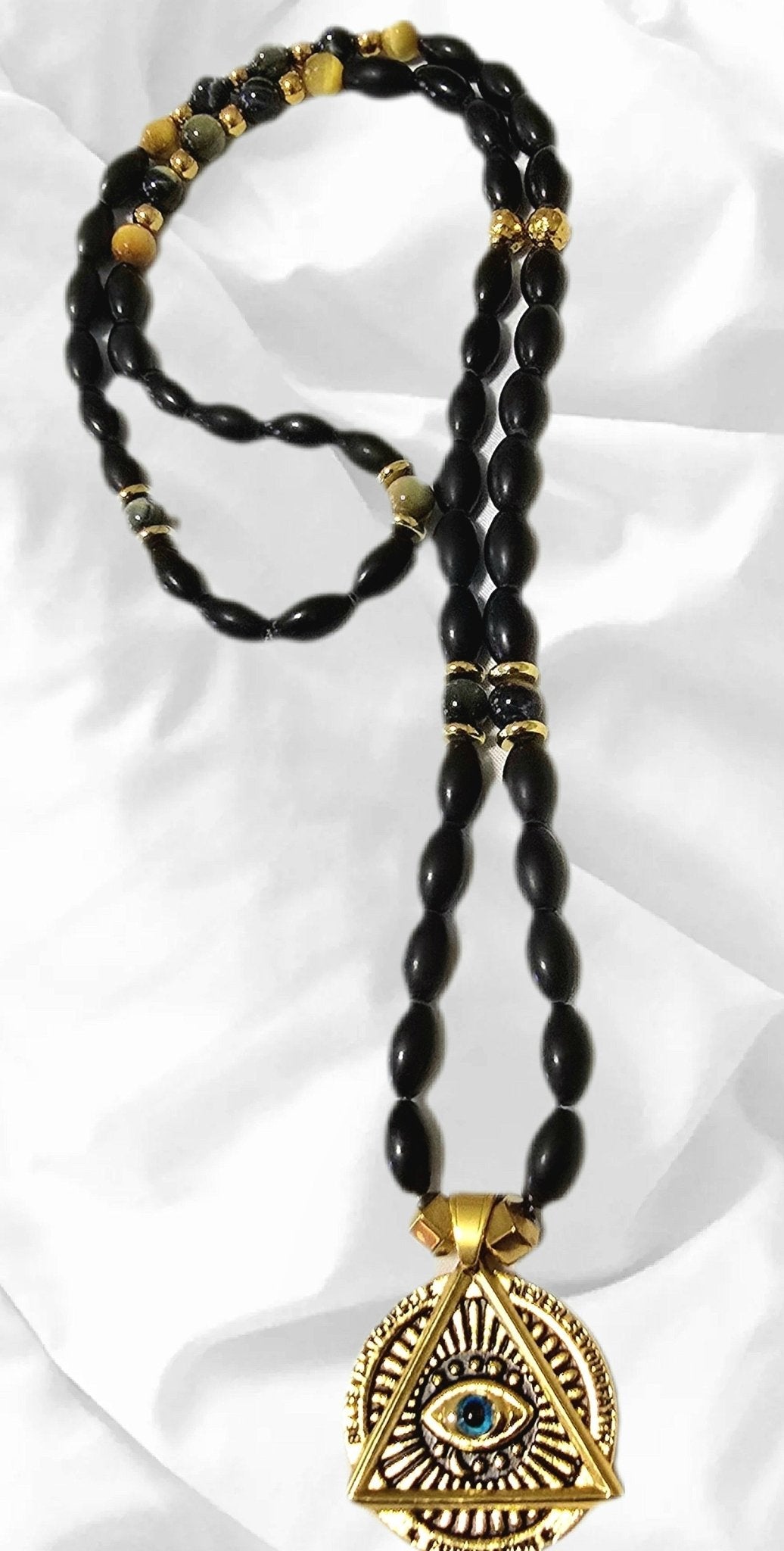 Men's Beaded Freemason Necklace - L.Signature Collection by L.Styles