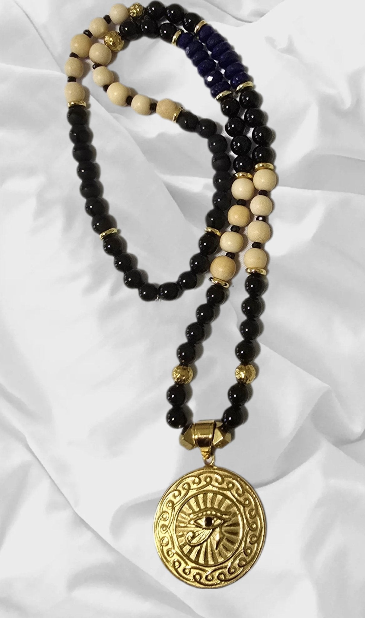 Men's Eye of Horus Beaded Necklace - L.Signature Collection by L.Styles