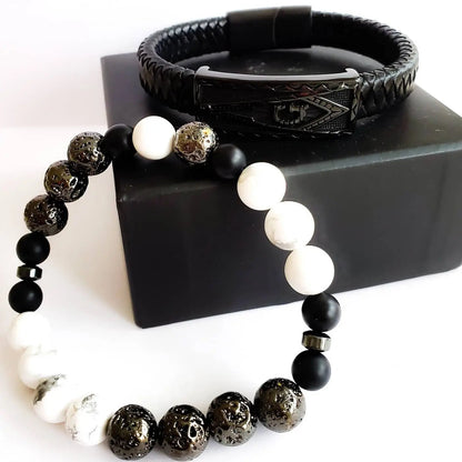 Men's "Metallic" Masonic Bracelet set L.Signature Collection