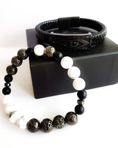 Men's "Metallic" Masonic Bracelet set L.Signature Collection