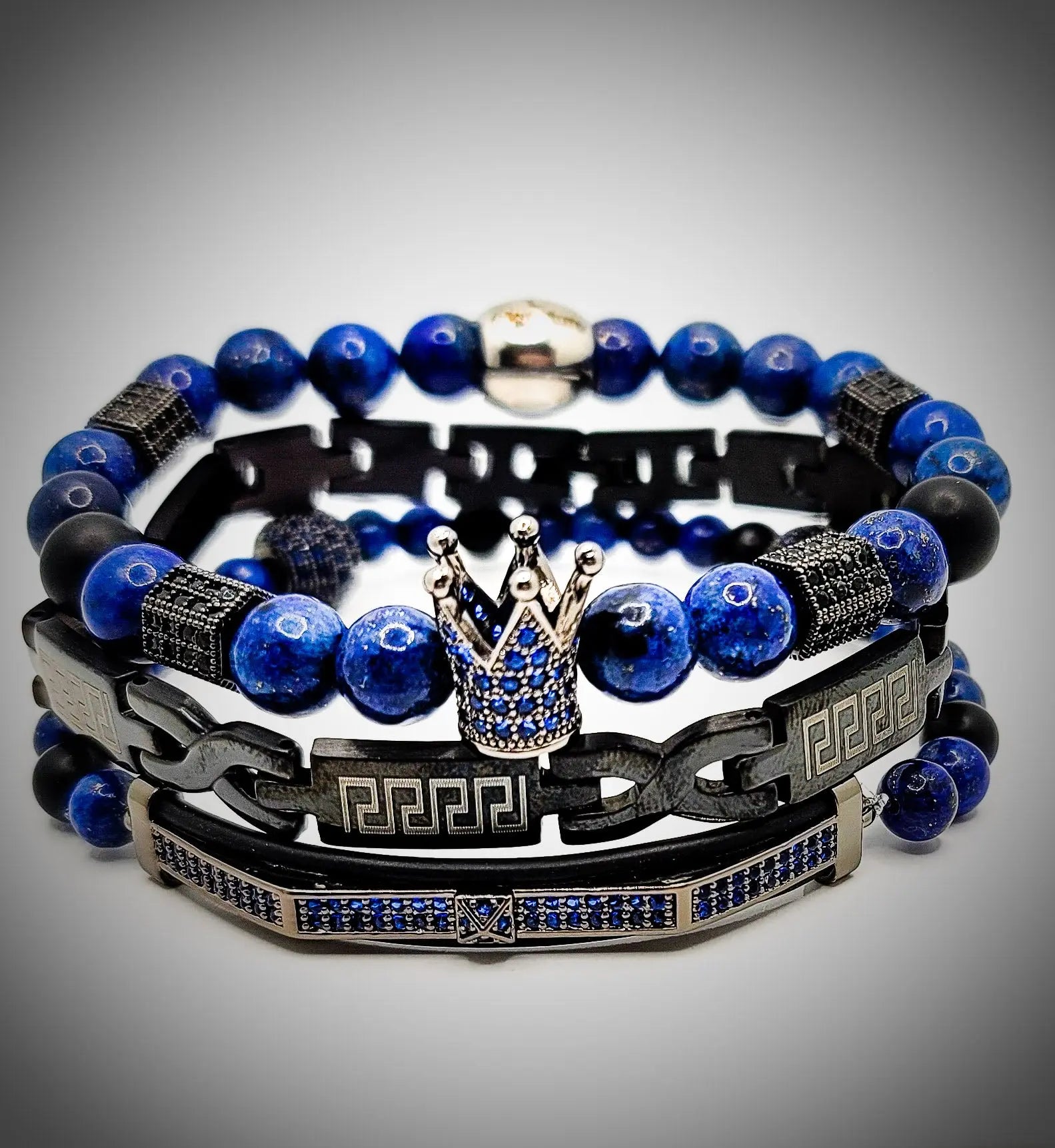 Men's "Royalty " Crown Bracelet Set L.Signature Collection