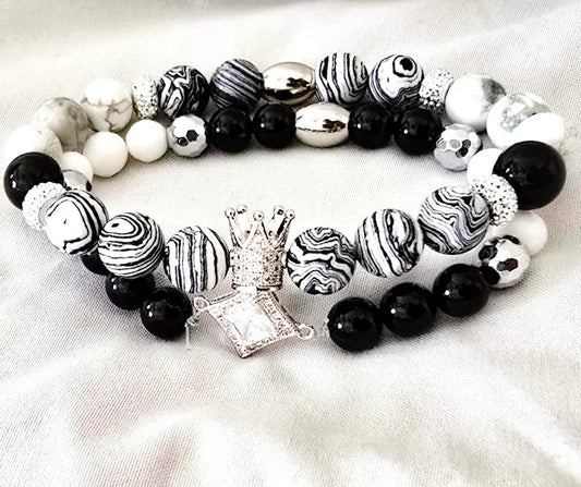 Men's White "Earned" Stripe Set - L.Signature Collection by L.Styles