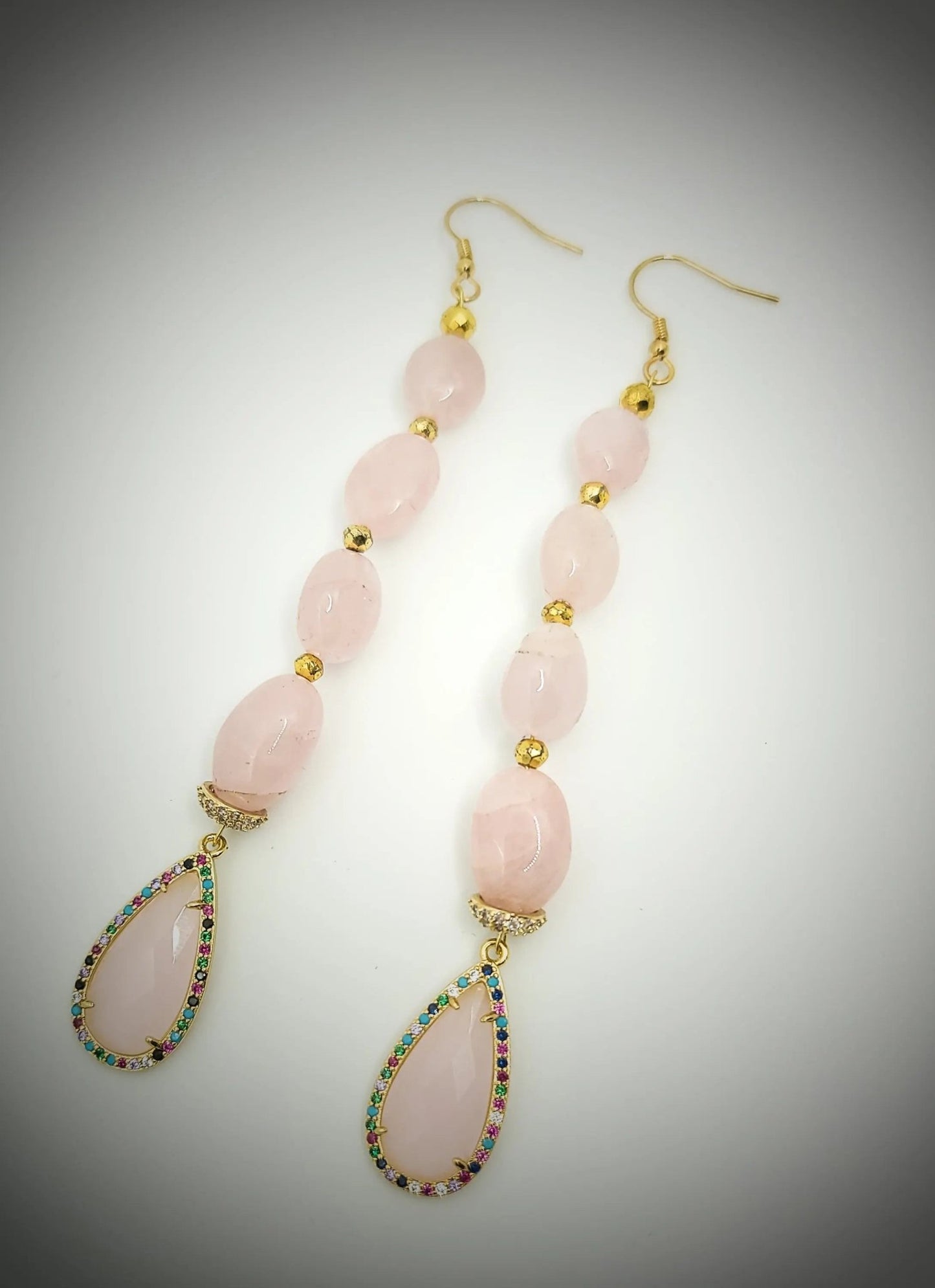 Morganite Dangling Earrings L.Signature Collection