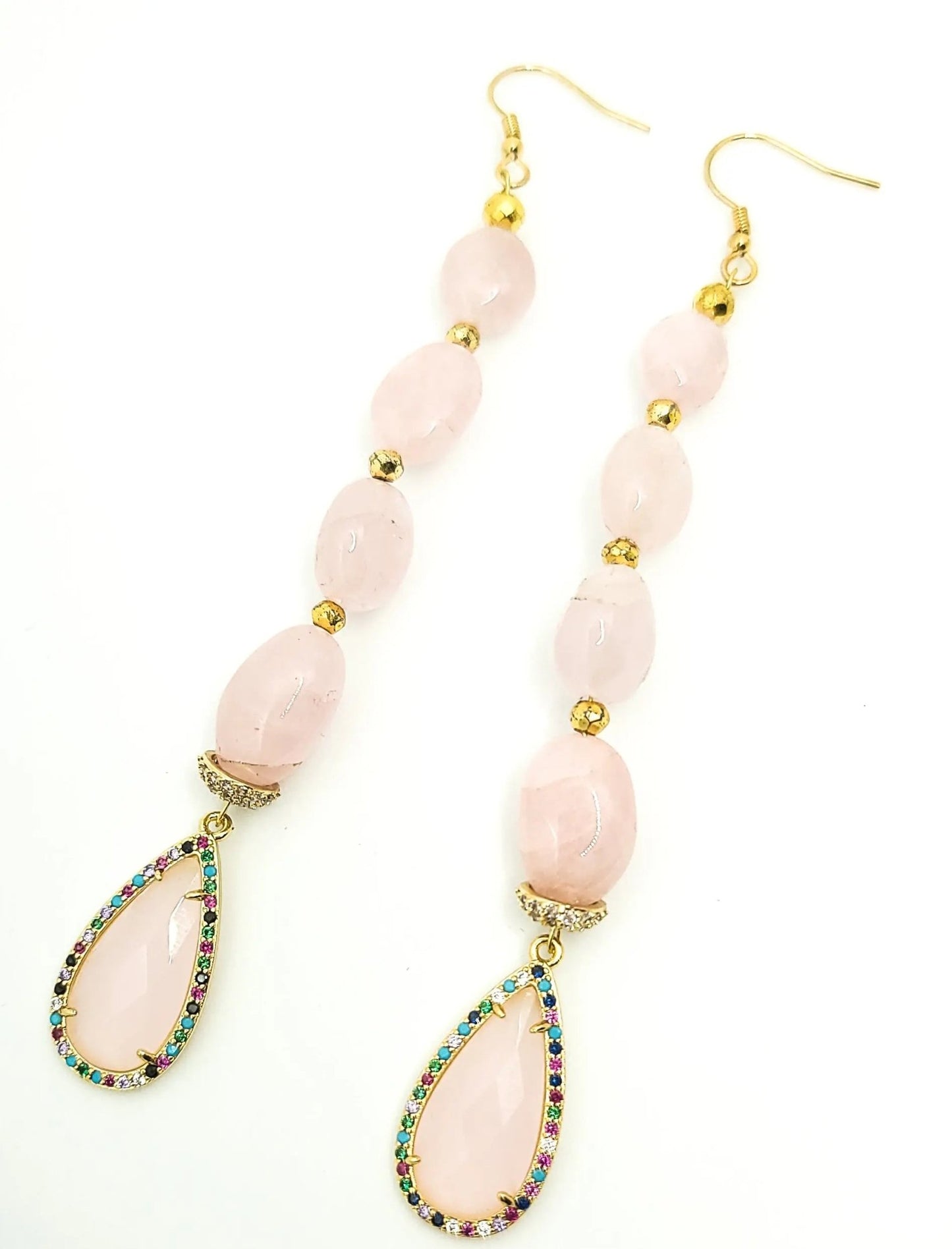 Morganite Dangling Earrings L.Signature Collection