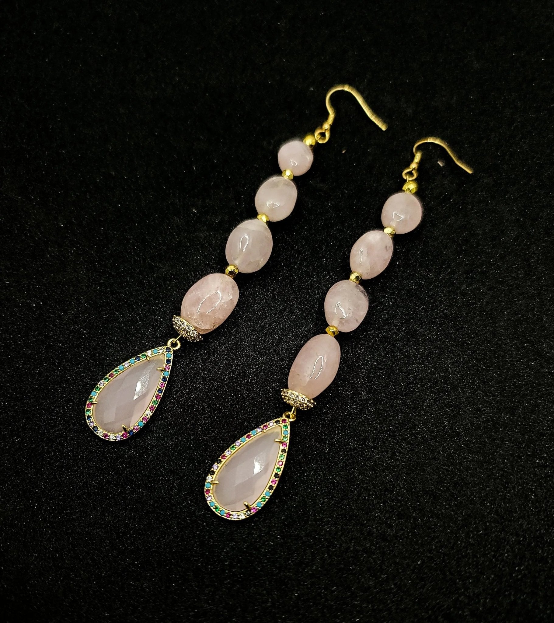 Morganite Dangling Earrings L.Signature Collection