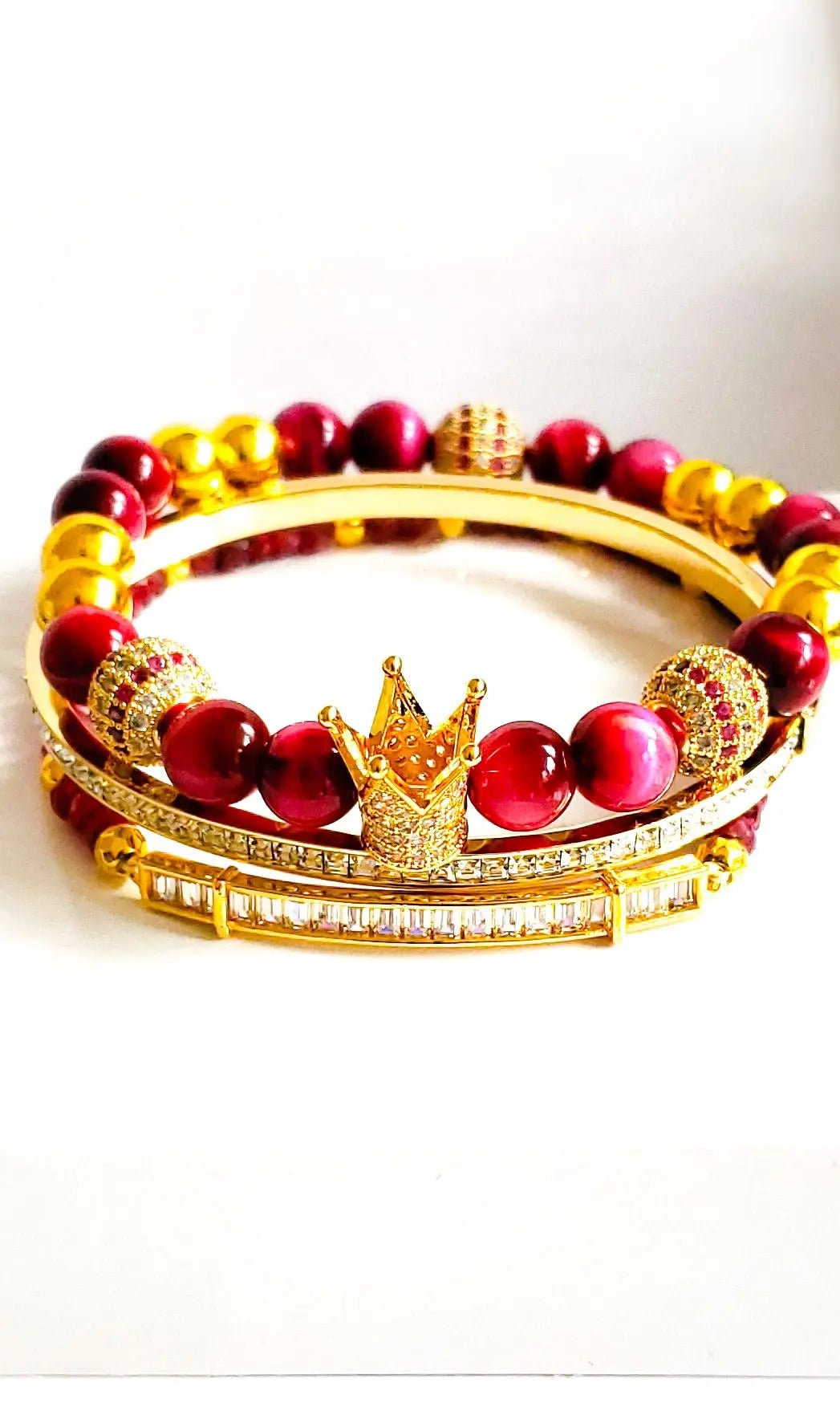 My " Ruby" Crown Bracelet Set L.Signature Collection