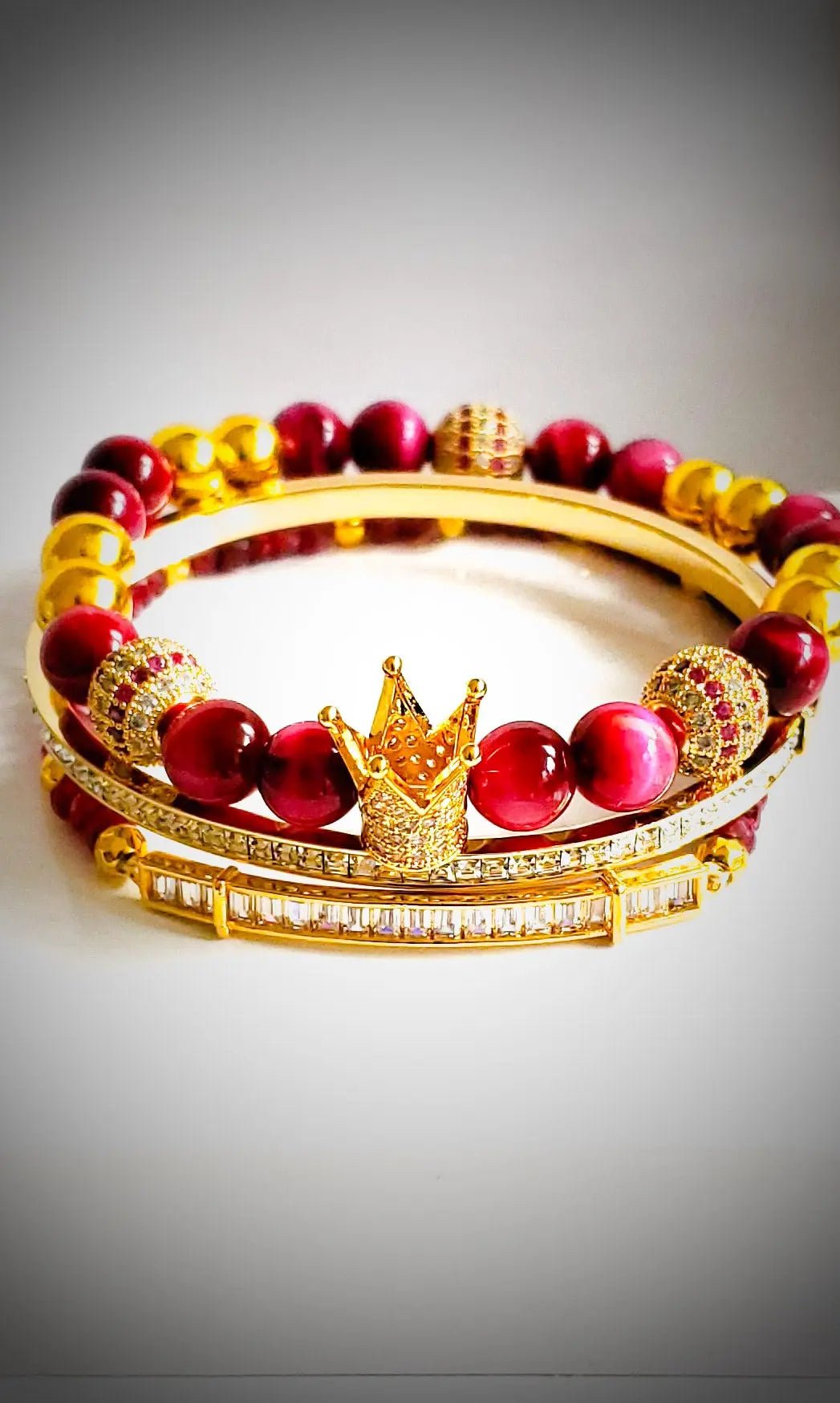 My " Ruby" Crown Bracelet Set L.Signature Collection