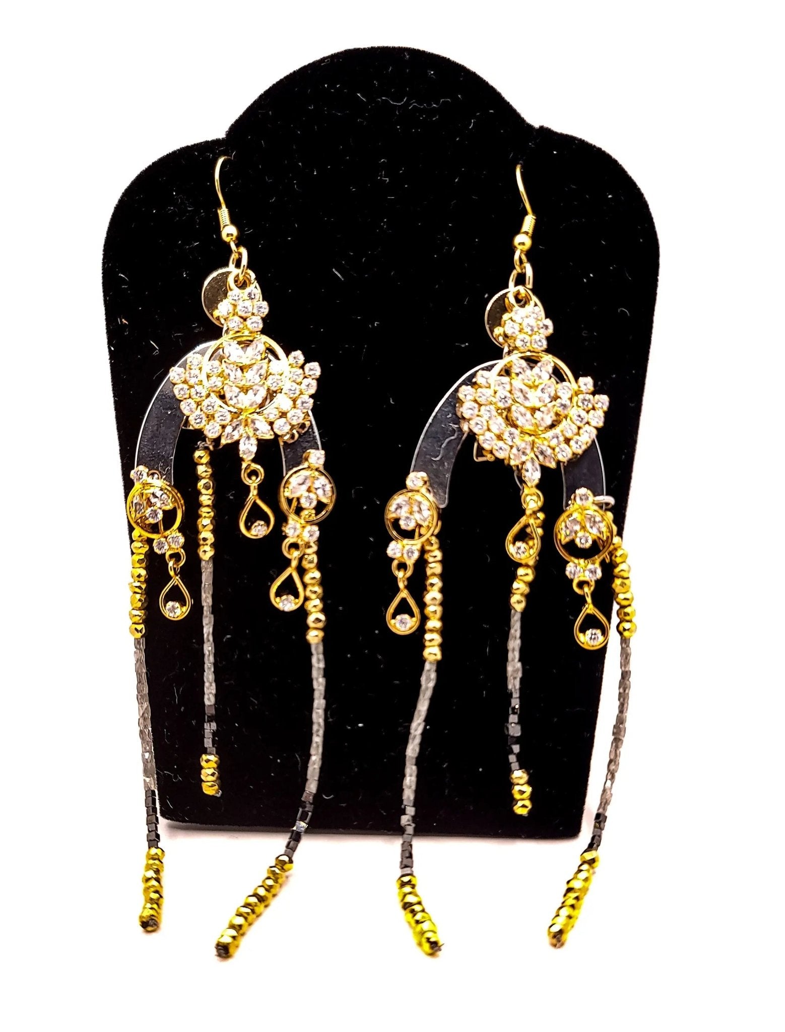 Natural Black and Gray Diamond Earrings L.Signature Collection