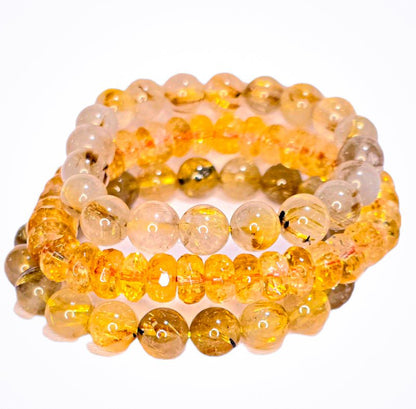 Natural Golden Rutilated Quartz Bracelet set - L.Signature Collection by L.Styles