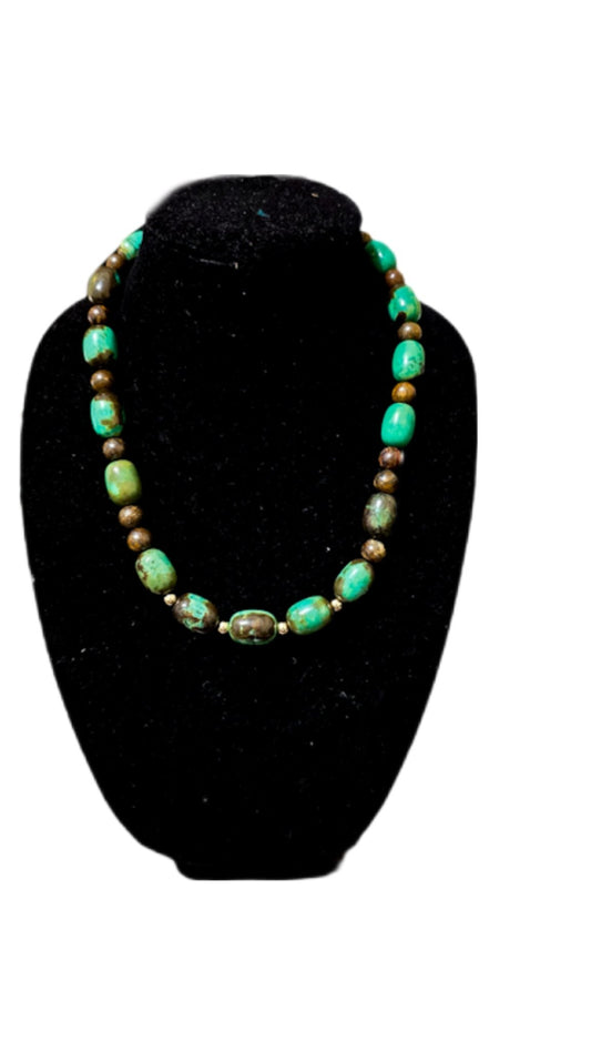 Natural Green Turquoise Necklace - L.Signature Collection by L.Styles