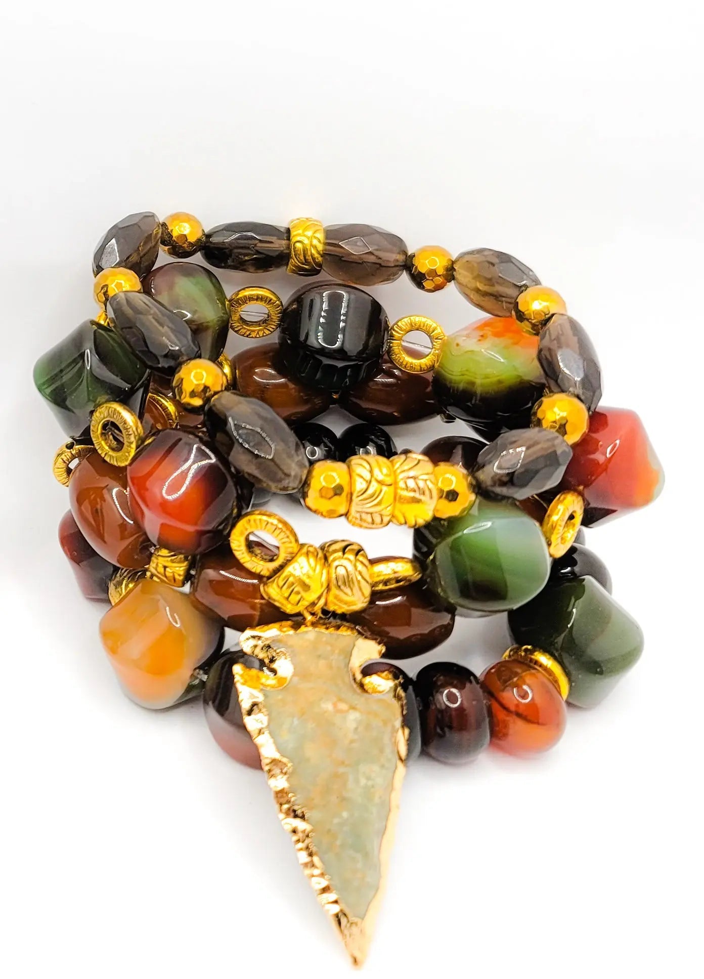 Natural Jasper Bracelet Set L.Signature Collection by L.Styles