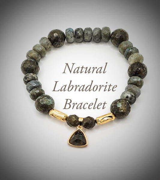 Natural Labradorite Bracelet L.Signature Collection by L.Styles