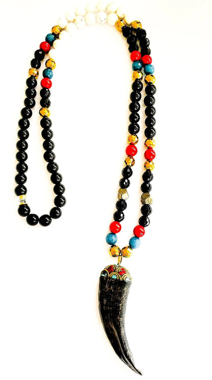 Onyx Tibetan Necklace L.Signature Collection by L.Styles