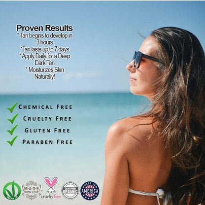 Organic DHA FREE Natural Sunless Tanner Glimmer Goddess® Organic Skin Care