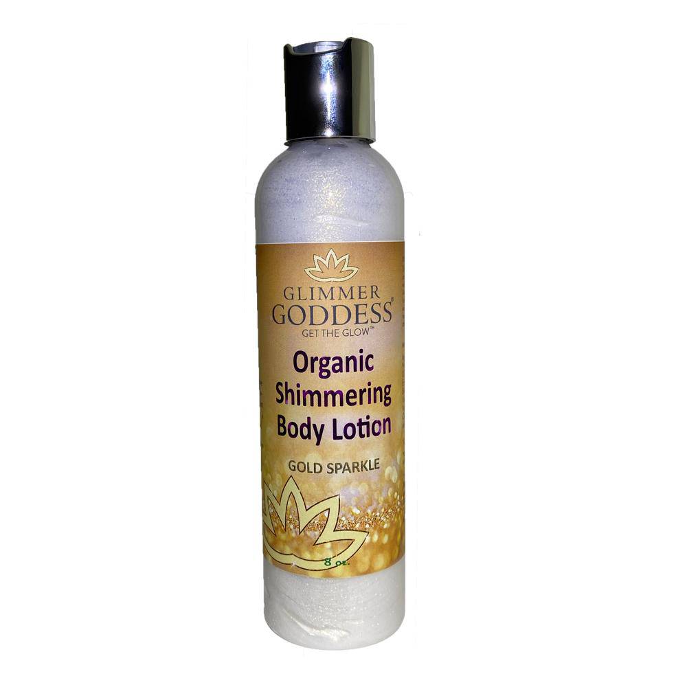 Organic Gold Shimmer Body Lotion Glimmer Goddess® Organic Skin Care