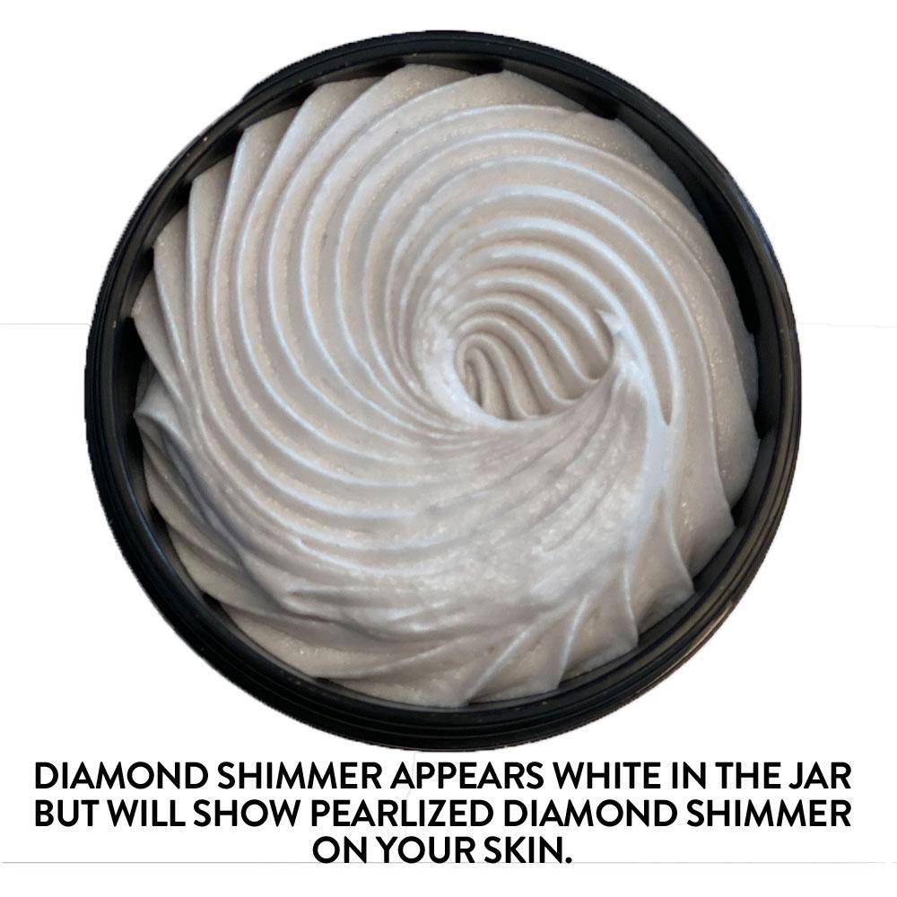 Organic Shimmering Whipped Body Butter Glimmer Goddess® Organic Skin Care