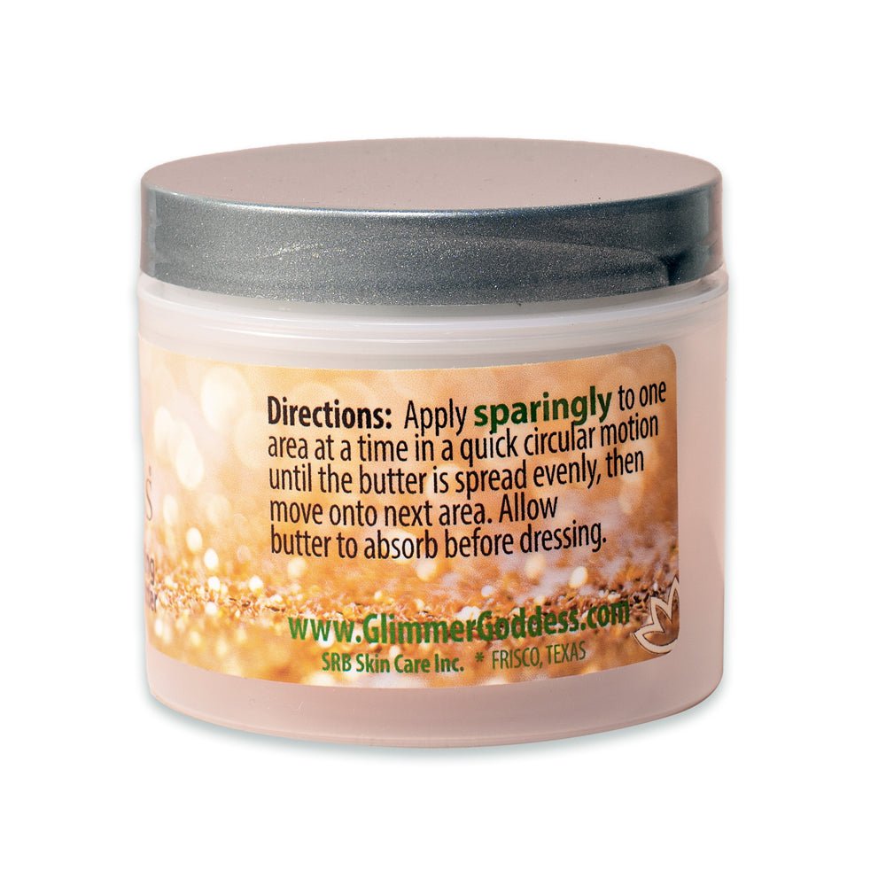 Organic Shimmering Whipped Body Butter Glimmer Goddess® Organic Skin Care