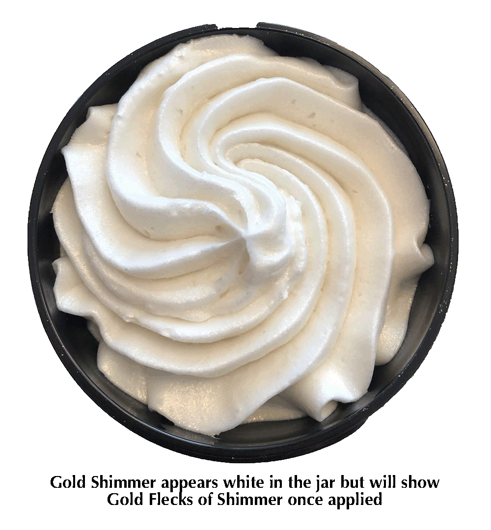 Organic Shimmering Whipped Body Butter Glimmer Goddess® Organic Skin Care