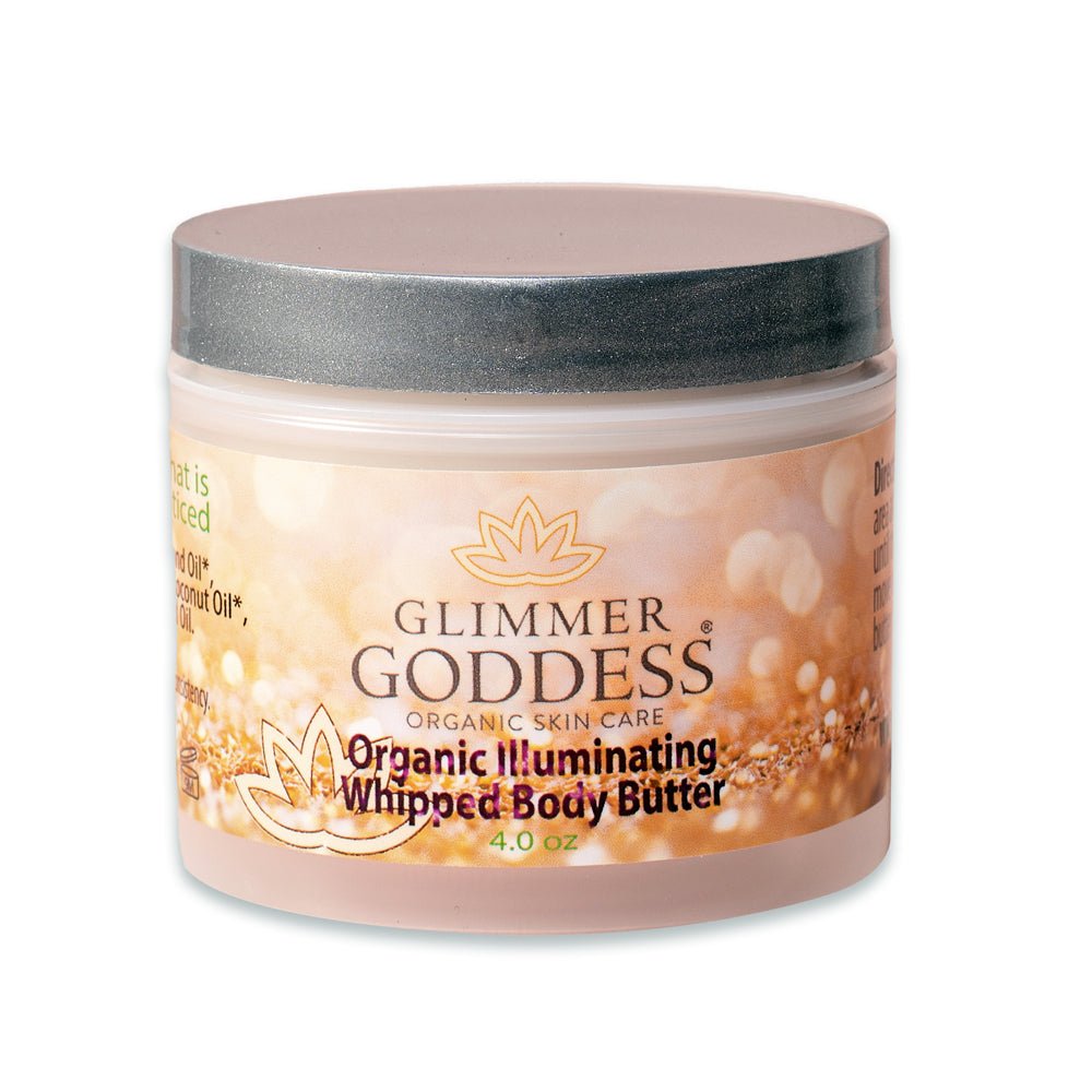 Organic Shimmering Whipped Body Butter Glimmer Goddess® Organic Skin Care