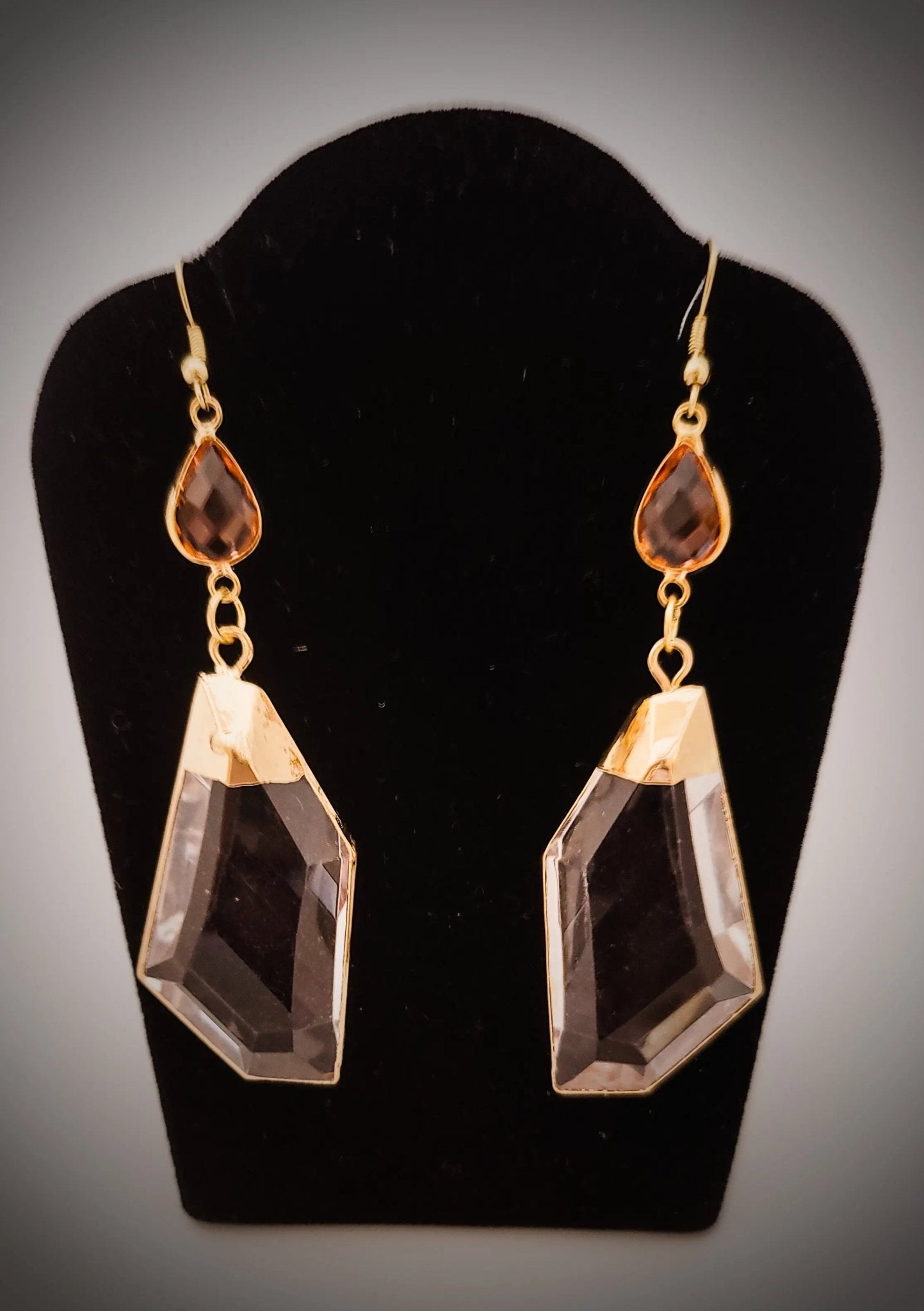 "Peachy" Clear Quartz Earrings L.Signature Collection