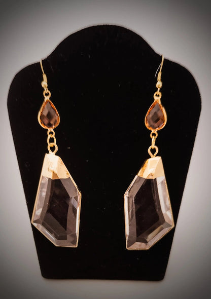 "Peachy" Clear Quartz Earrings L.Signature Collection