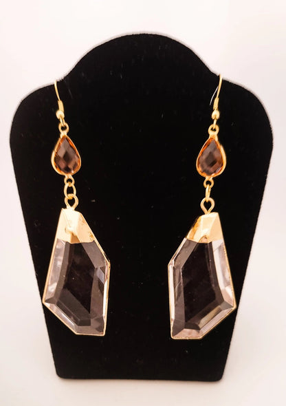 "Peachy" Clear Quartz Earrings L.Signature Collection