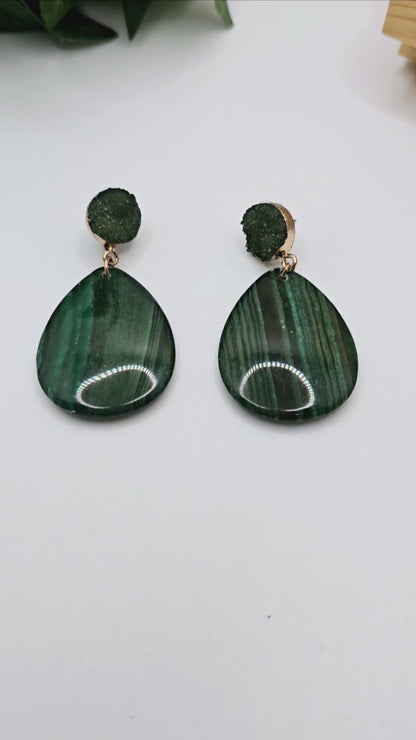 Authentic Malachite Earrings