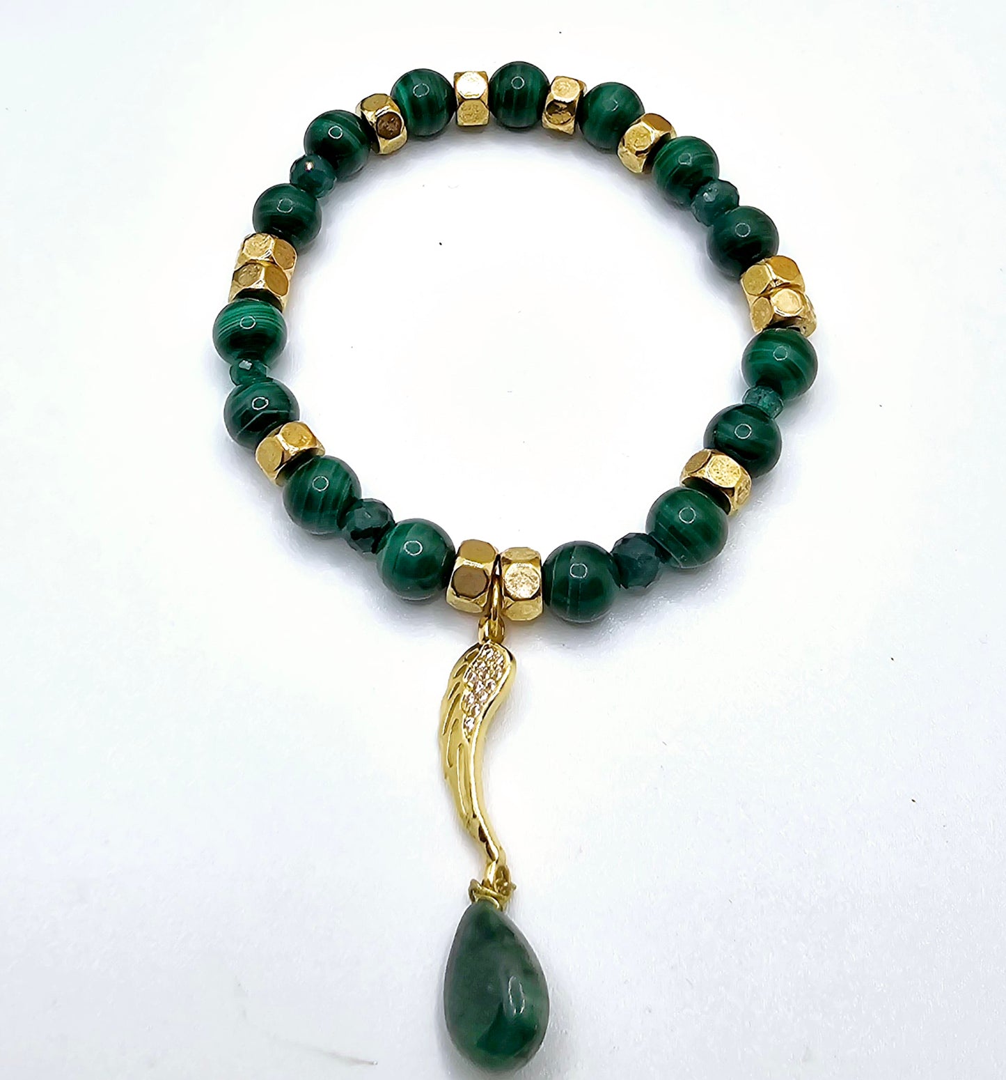 Malachite and Emerald Bracelet L.Signature Collection by L.Styles