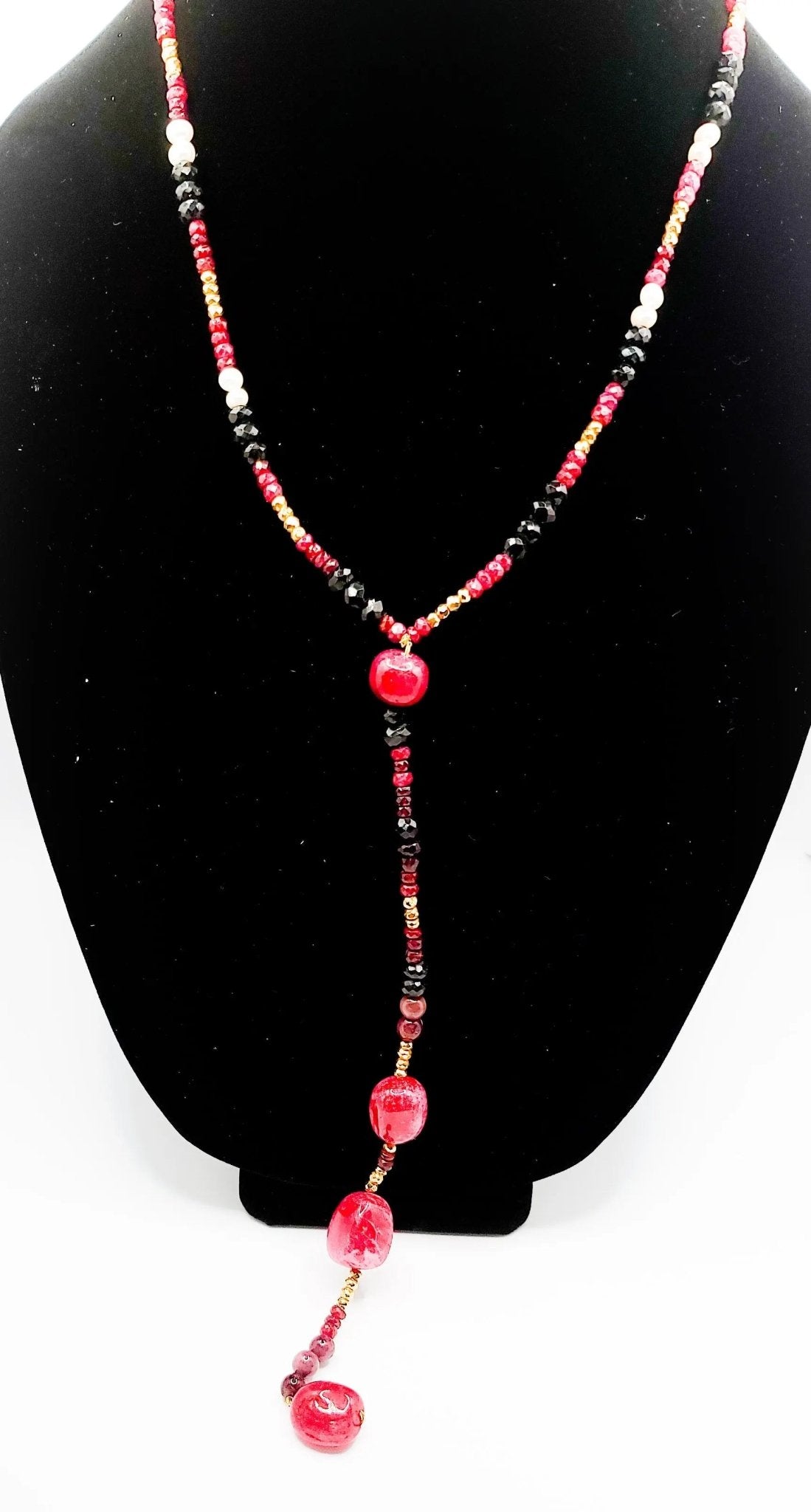 Ruby and Iolite Collar Necklace L.Signature Collection