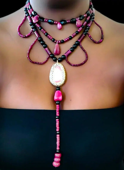 Ruby Collar Necklace L.Signature Collection by L.Styles