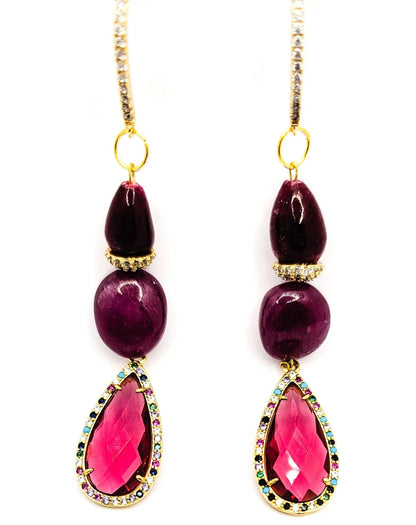 Ruby Dangling Earrings L.Signature Collection by L.Styles