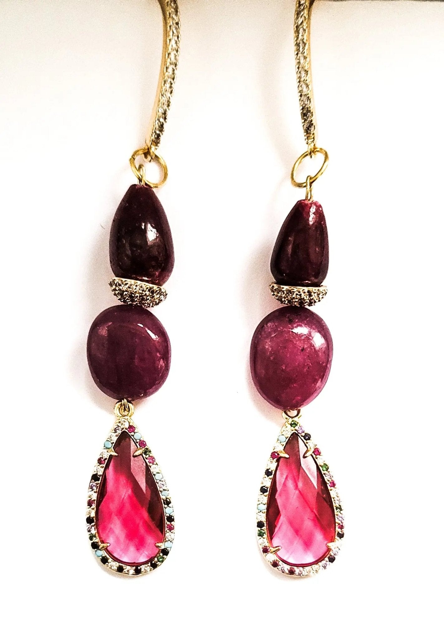 Ruby Dangling Earrings L.Signature Collection by L.Styles