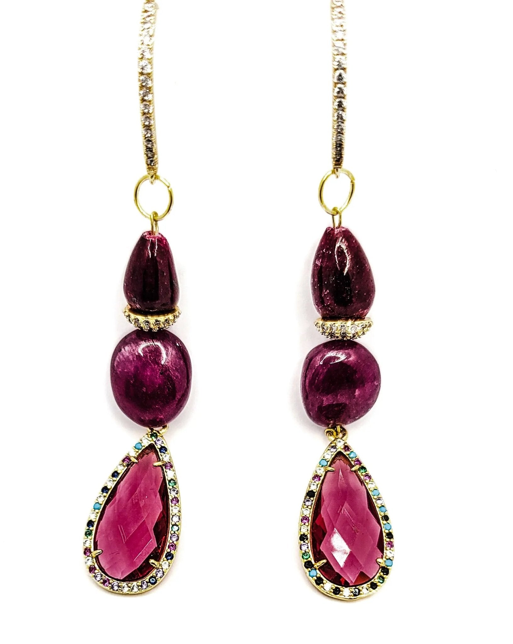 Ruby Dangling Earrings L.Signature Collection by L.Styles