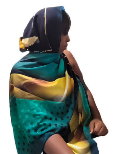 Signature Green Marble Scarf / Hijab L.Signature Collection by L.Styles