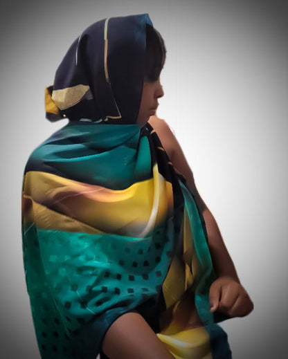 Signature Green Marble Scarf / Hijab L.Signature Collection by L.Styles