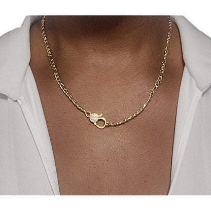 Simple Gold Chain link Necklace L.Signature Collection by L.Styles