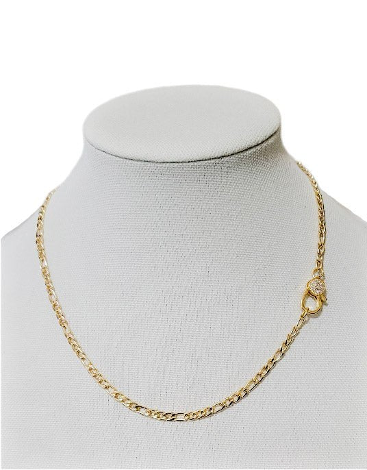 Simple Gold Chain link Necklace L.Signature Collection by L.Styles