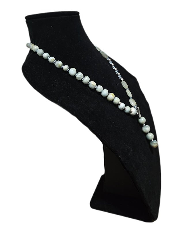 Sterling Silver Aquamarine and Blue Topaz Necklace - L.Signature Collection by L.Styles