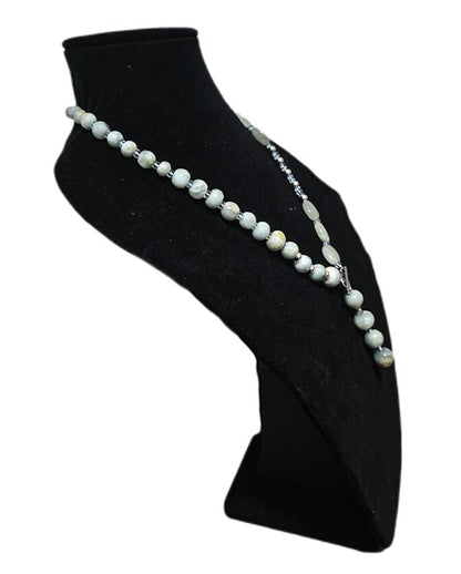 Sterling Silver Aquamarine and Blue Topaz Necklace - L.Signature Collection by L.Styles