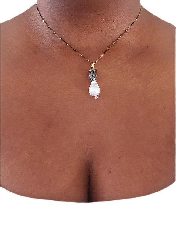 Sterling Silver Baroque Pearl Necklace - L.Signature Collection by L.Styles