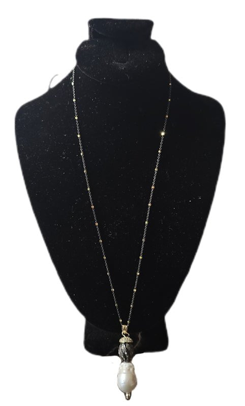 Sterling Silver Baroque Pearl Necklace - L.Signature Collection by L.Styles