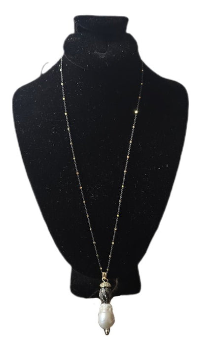 Sterling Silver Baroque Pearl Necklace - L.Signature Collection by L.Styles