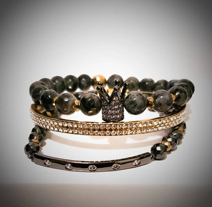 The “Chrome” Larvikite Crown Set L.Signature Collection