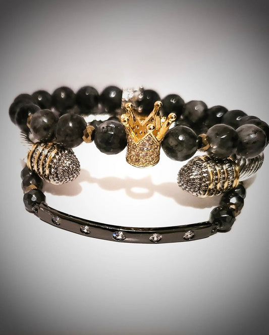 The "Gold" Larvikite Crown Set L.Signature Collection