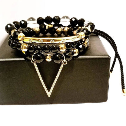 Women's Onyx and Gold Hematite Set L.Signature Collection