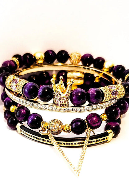 Women's "Purple" Crown Bracelet set L.Signature Collection